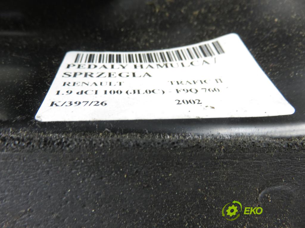 RENAULT TRAFIC II Autobus (JL) BUS 2002 74,00 1.9 dCI 100 (JL0C) - F9Q 760 1870,00 PEDALY brzdy / spojky 8200174530 ; 91168608