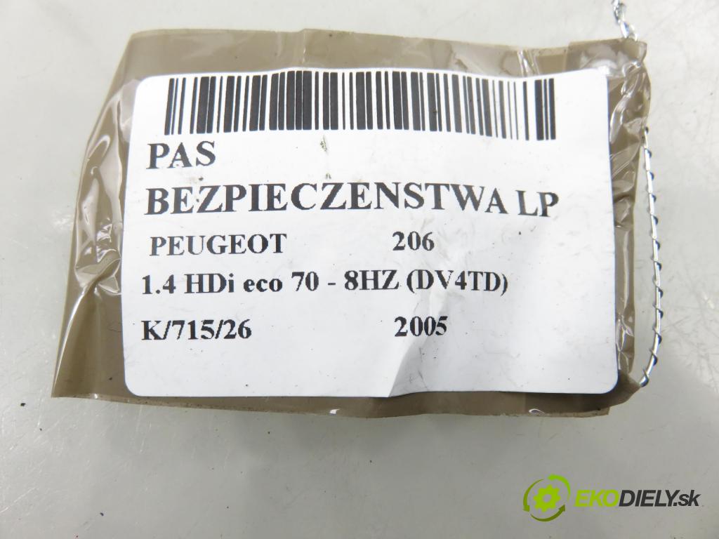 PEUGEOT 206 liftback (2A/C) HB 2005 50,00 1.4 HDi 8V 70 - 8HZ 1398,00 držák BEZPEČNOST LP 96468609XX
