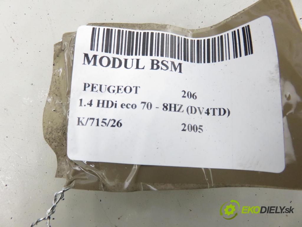 PEUGEOT 206 liftback (2A/C) HB 2005 50,00 1.4 HDi 8V 70 - 8HZ 1398,00 MODUL BSM 9657608780