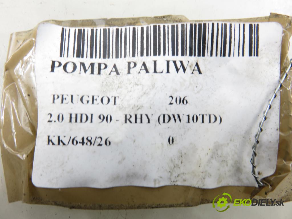 PEUGEOT 206 liftback (2A/C) HB 2005 66,00 2.0 HDI 90 - RHY 1997,00 Pumpa paliva 9642124380
