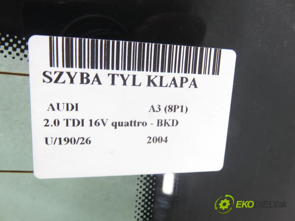 AUDI A3 (8P1) HB 2004 103,00 2.0 TDI 16V quattro - BKD 1968,00 okno ZADNÍ: kapota
