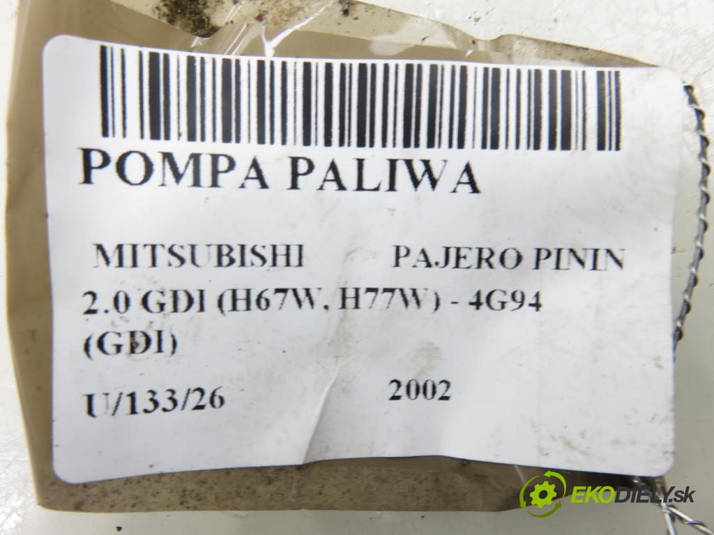 MITSUBISHI PAJERO PININ (H6_W, H7_W) SUV 2002 95,00 2.0 GDI 1999,00 pumpa paliva MR512041