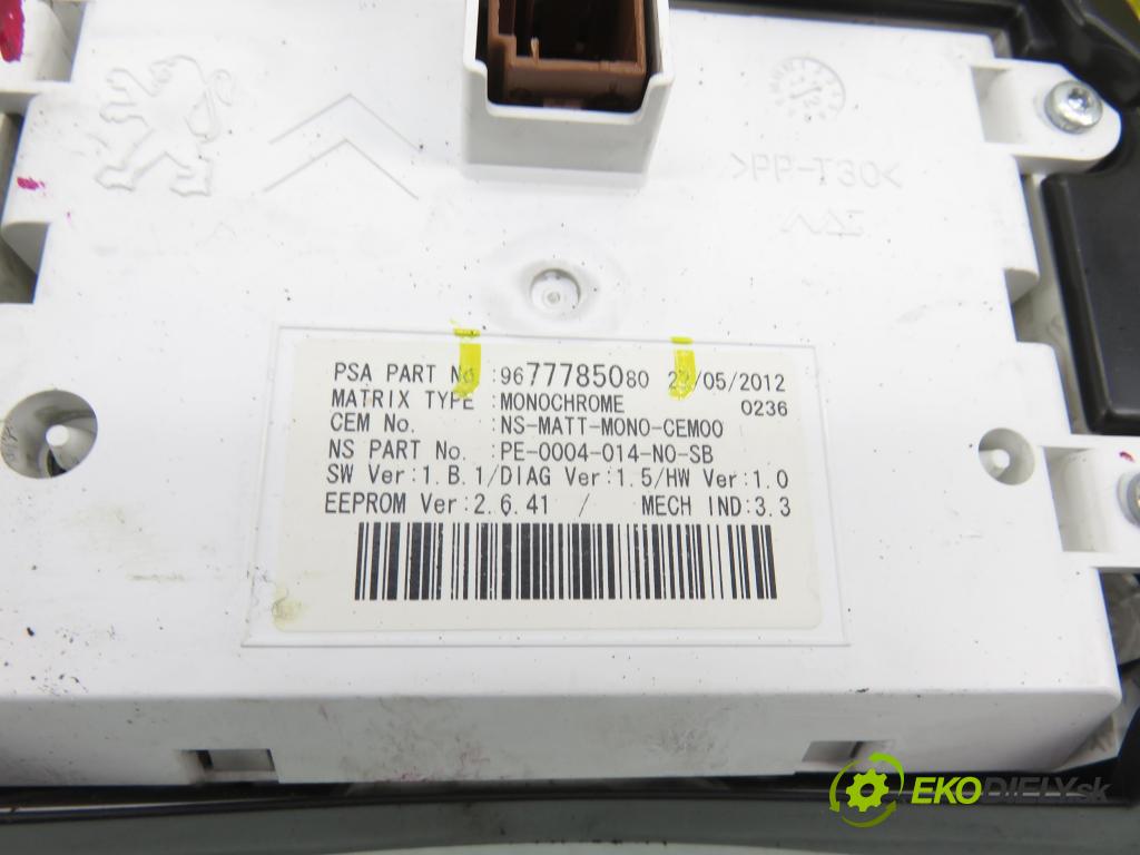 PEUGEOT 308 (4A_, 4C_) HB 2012 0,00 1.6 HDi - 9HR (DV6C) 1560,00 prístrojovka elektrický 9802248880 ; 9677785080