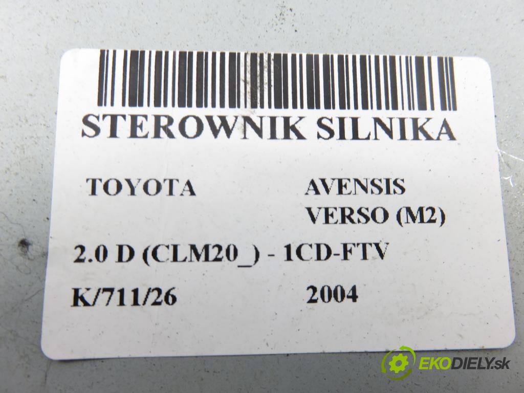 TOYOTA AVENSIS VERSO (_M2_) MINIVAN 2004 85,00 2.0 D (CLM20_) - 1CD-FTV 1995,00 Riadiaca jednotka Motor 8966144360 ; 1758005461