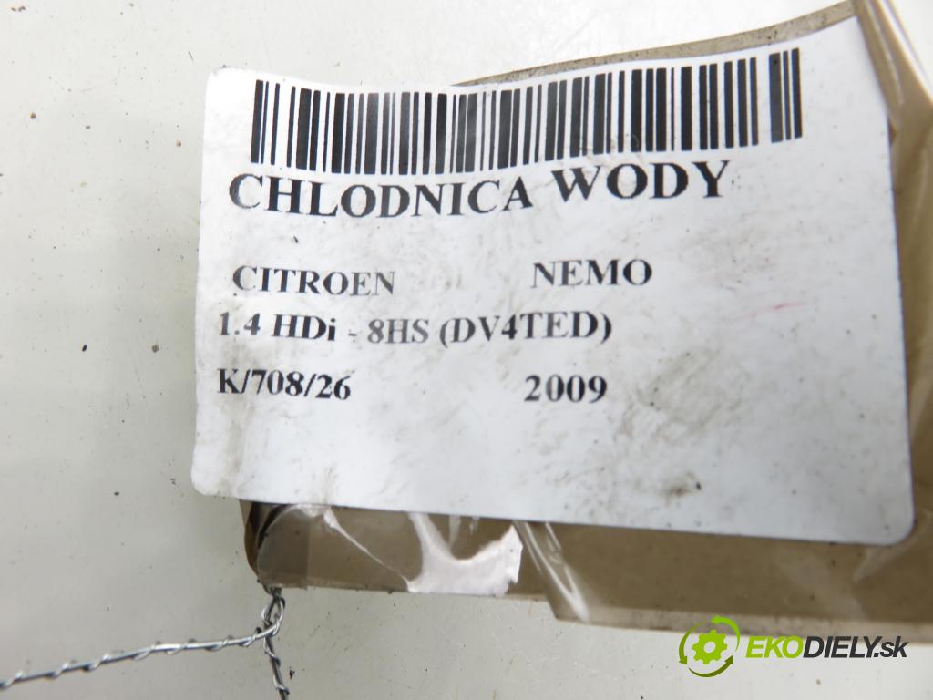 CITROEN NEMO Skrzynia (AA_) FURGON 2009 50,00 1.4 HDi - 8HS (DV4TED) 1398,00 chladič vody 51780666