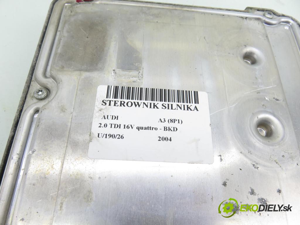 AUDI A3 (8P1) HB 2004 103,00 2.0 TDI 16V quattro - BKD 1968,00 řídící jednotka motora 03G906016BA ; 0281011847