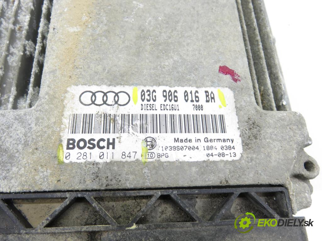 AUDI A3 (8P1) HB 2004 103,00 2.0 TDI 16V quattro - BKD 1968,00 řídící jednotka motora 03G906016BA ; 0281011847