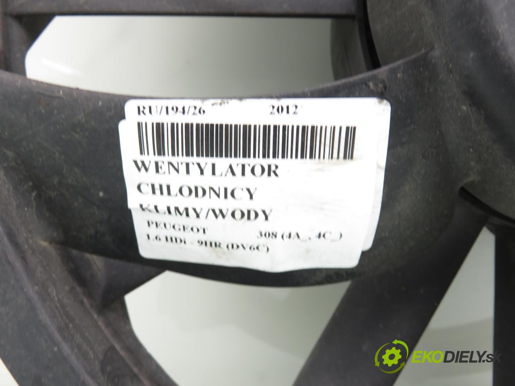 PEUGEOT 308 (4A_, 4C_) HB 2012 0,00 1.6 HDi - 9HR (DV6C) 1560,00 ventilátor chladič PODNEBÍ / VODA FC1049874716T ; 874716T