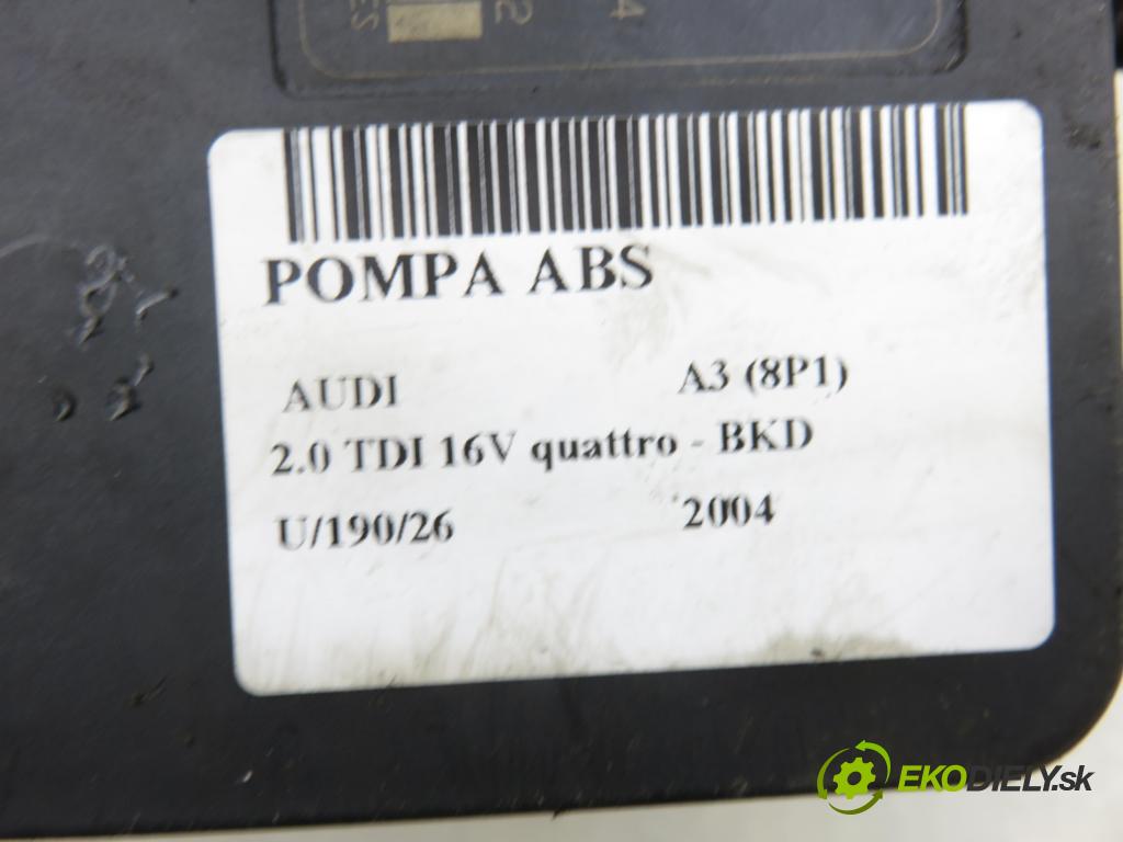 AUDI A3 (8P1) HB 2004 103,00 2.0 TDI 16V quattro - BKD 1968,00 pumpa ABS 1K0907379E ; 1K0614517C ; 10096003493 (Pumpa ABS)