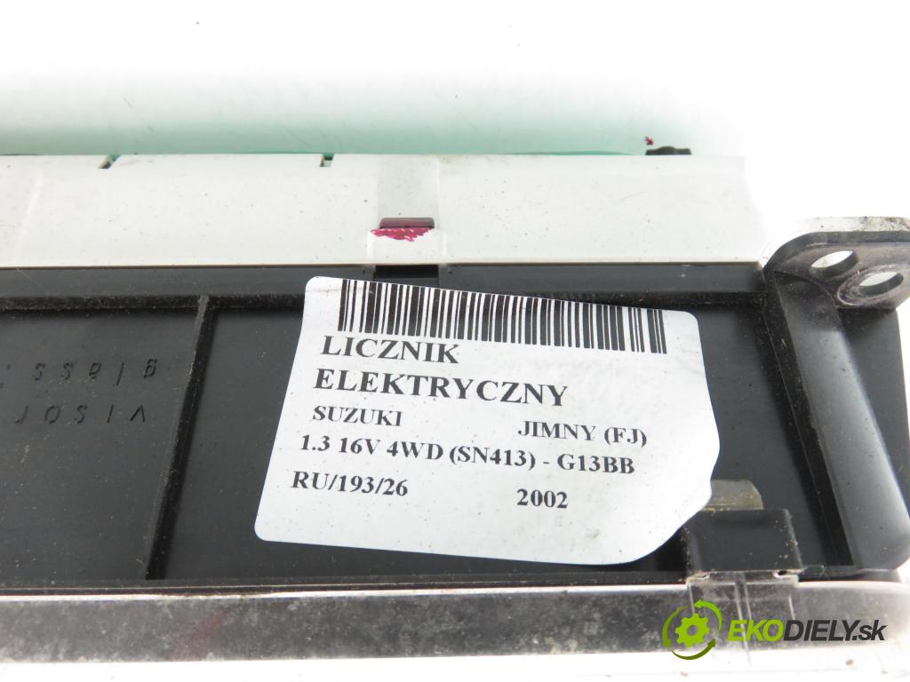 SUZUKI JIMNY (FJ) TERENOWY 2002 59,00 1.3 16V 4WD (SN413) - G13BB 1298,00 prístrojovka elektrický 3410081A60