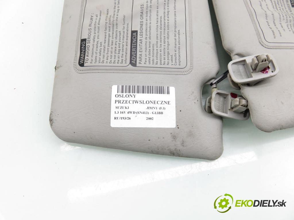 SUZUKI JIMNY (FJ) TERENOWY 2002 59,00 1.3 16V 4WD (SN413) - G13BB 1298,00 kryty protislnečné