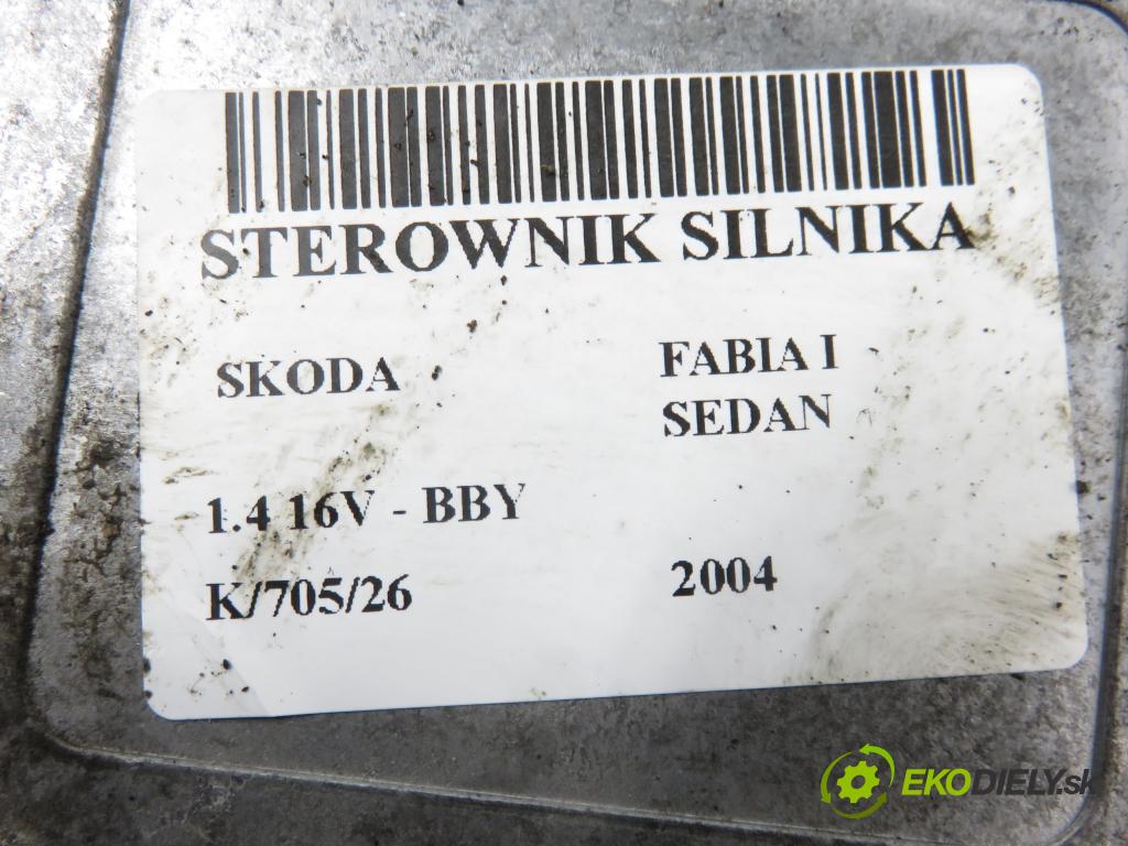 SKODA FABIA I SEDAN (6Y3) SEDAN 2004 55,00 1.4 16V - BBY 1390,00 Riadiaca jednotka Motor 036906034ET ; IAW4MVET
