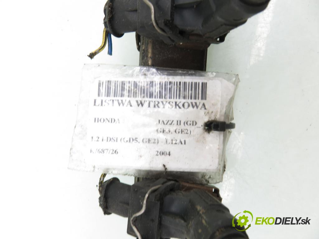 HONDA JAZZ II (GD_, GE3, GE2) HB 2004 57,00 1.2 i-DSI (GD5, GE2) - L12A1 1243,00 lišta vstřikovací 0280156188 (Vstřikovací lišta)