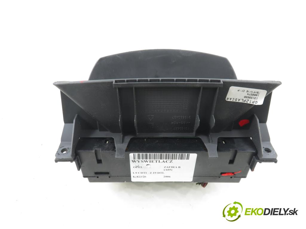 OPEL ZAFIRA B (A05) MINIVAN 2006 74,00 1.9 CDTI 8V 101 - Z 19 DTL 1910,00 ZOBRAZIT: 13178570 ; 5WK70036