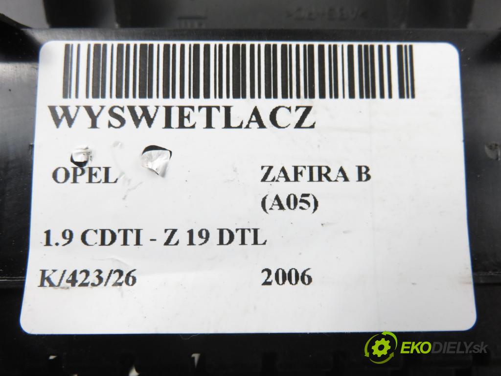 OPEL ZAFIRA B (A05) MINIVAN 2006 74,00 1.9 CDTI 8V 101 - Z 19 DTL 1910,00 ZOBRAZIT: 13178570 ; 5WK70036