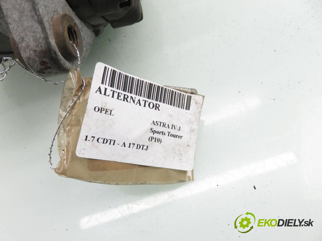 OPEL ASTRA J Sports Tourer (P10) KOMBI 2011 81,00 1.7 CDTI - A 17 DTJ 1686,00 Alternátor 13250606 (Alternátor)