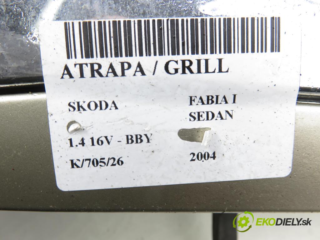 SKODA FABIA I SEDAN (6Y3) SEDAN 2004 55,00 1.4 16V - BBY 1390,00 Mriežka / maska 6Y0853668