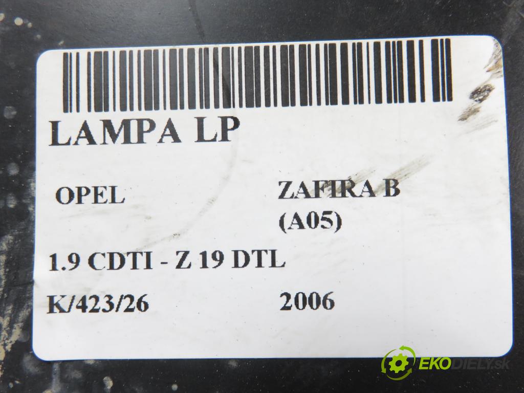 OPEL ZAFIRA B (A05) MINIVAN 2006 74,00 1.9 CDTI 8V 101 - Z 19 DTL 1910,00 světlo LP 24451052