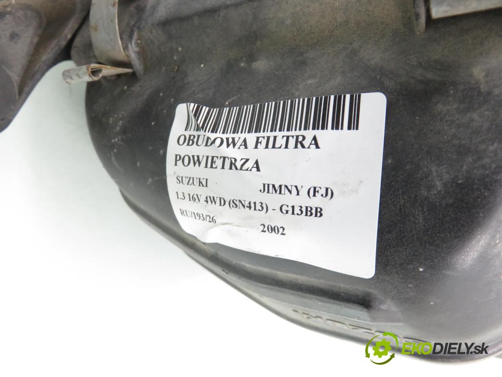 SUZUKI JIMNY (FJ) TERENOWY 2002 59,00 1.3 16V 4WD (SN413) - G13BB 1298,00 obal filtra vzduchu 81AA01 (Kryt vzduchového filtru)