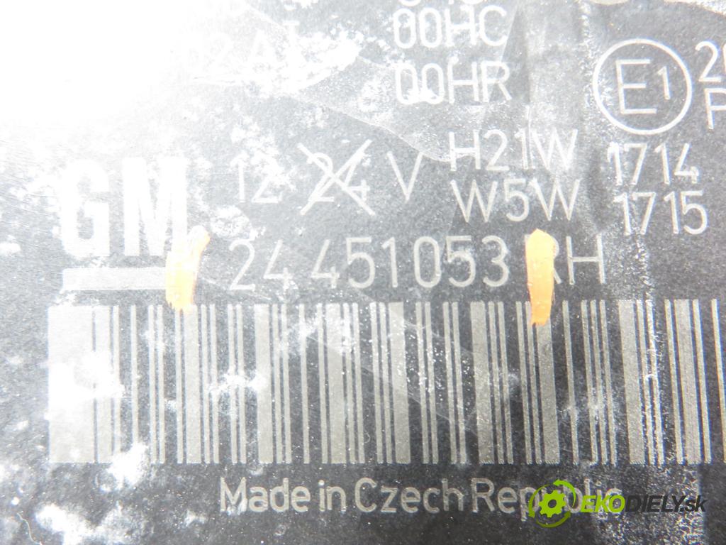 OPEL ZAFIRA B (A05) MINIVAN 2006 74,00 1.9 CDTI 8V 101 - Z 19 DTL 1910,00 světlo PP 24451053