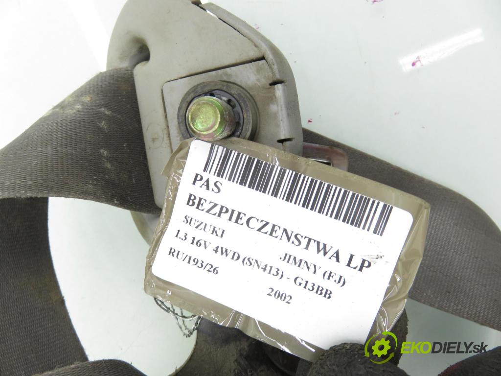 SUZUKI JIMNY (FJ) TERENOWY 2002 59,00 1.3 16V 4WD (SN413) - G13BB 1298,00 držák BEZPEČNOST LP 8494081AF ; NSB085BL18
