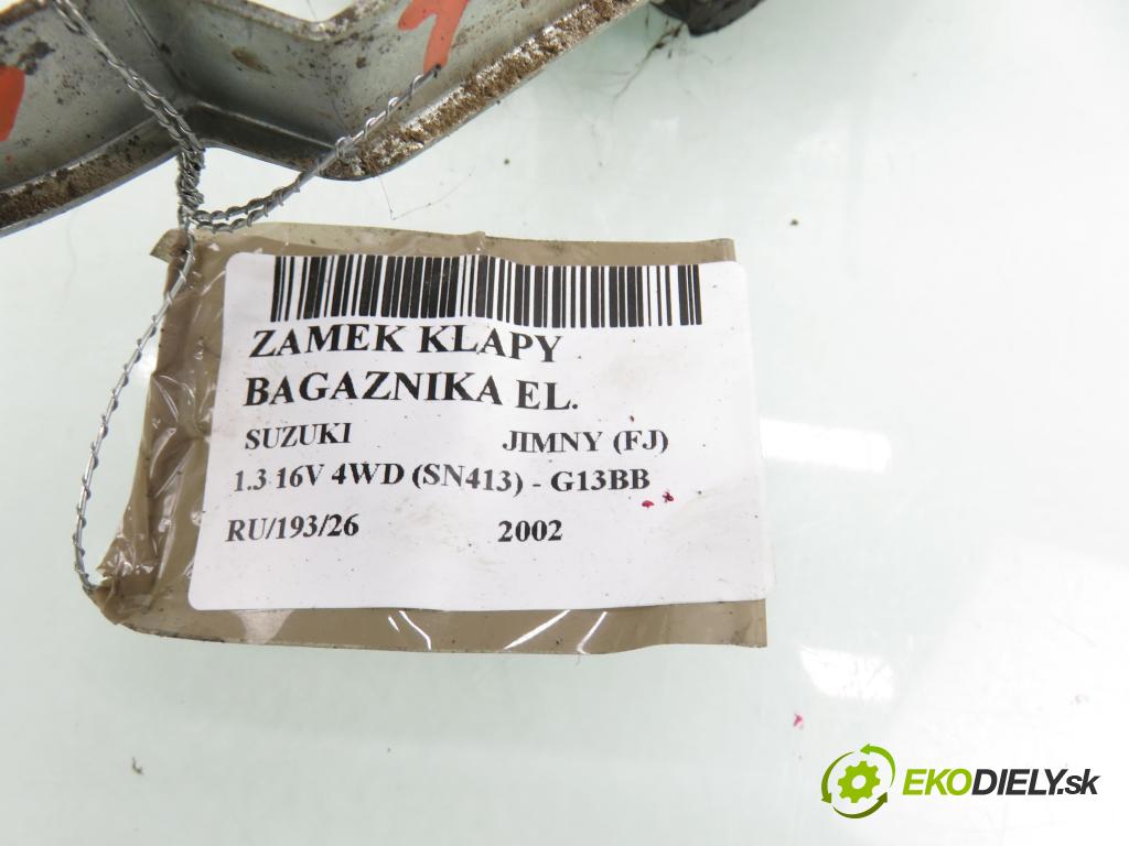 SUZUKI JIMNY (FJ) TERENOWY 2002 59,00 1.3 16V 4WD (SN413) - G13BB 1298,00 zámok dverí kufor EL.