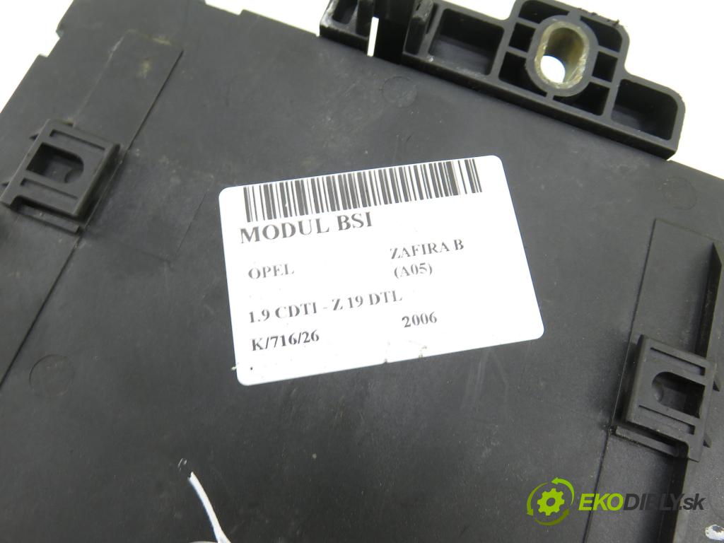 OPEL ZAFIRA B (A05) MINIVAN 2006 74,00 1.9 CDTI 8V 101 - Z 19 DTL 1910,00 MODUL BSI 13268286M ; 5DK00866924