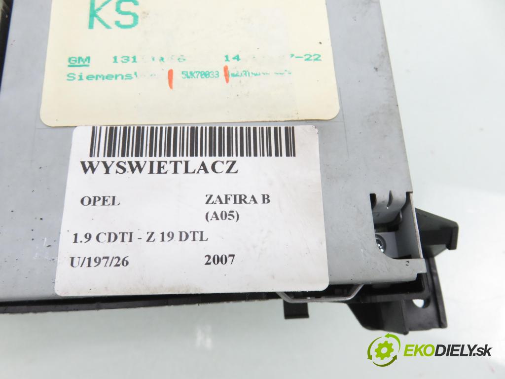 OPEL ZAFIRA B (A05) MINIVAN 2007 74,00 1.9 CDTI 8V 101 - Z 19 DTL 1910,00 ZOBRAZIT: 5WK70033