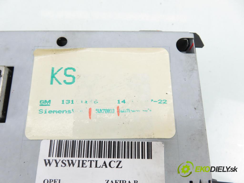 OPEL ZAFIRA B (A05) MINIVAN 2007 74,00 1.9 CDTI 8V 101 - Z 19 DTL 1910,00 ZOBRAZIT: 5WK70033