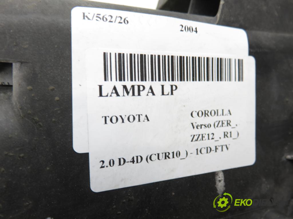 TOYOTA COROLLA Verso (ZER_, ZZE12_, R1_) VAN 2004 85,00 2.0 D-4D (CUR10_) - 1CD-FTV 1995,00 světlo LP