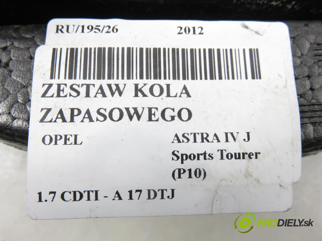OPEL ASTRA J Sports Tourer (P10) KOMBI 2011 81,00 1.7 CDTI - A 17 DTJ 1686,00 souprava KOLA NÁHRADNÍ: