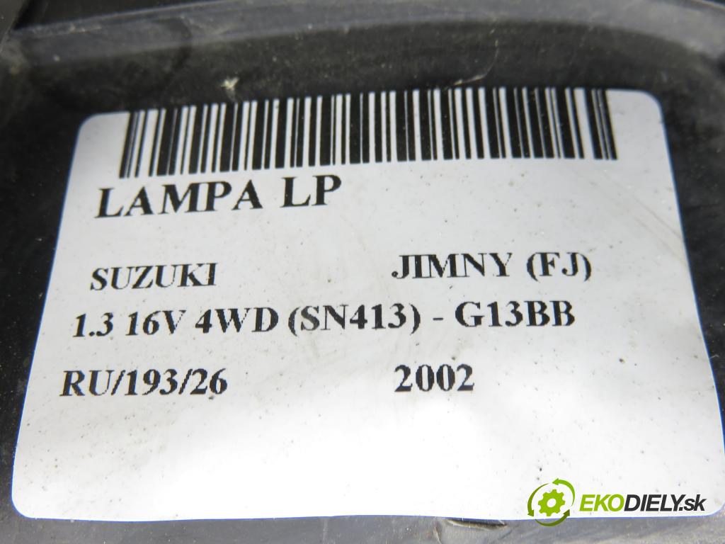SUZUKI JIMNY (FJ) TERENOWY 2002 59,00 1.3 16V 4WD (SN413) - G13BB 1298,00 světlo LP 10032091