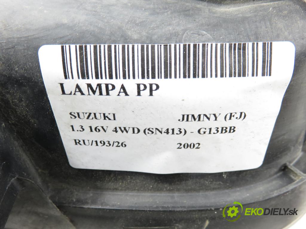 SUZUKI JIMNY (FJ) TERENOWY 2002 59,00 1.3 16V 4WD (SN413) - G13BB 1298,00 světlo PP 10032091