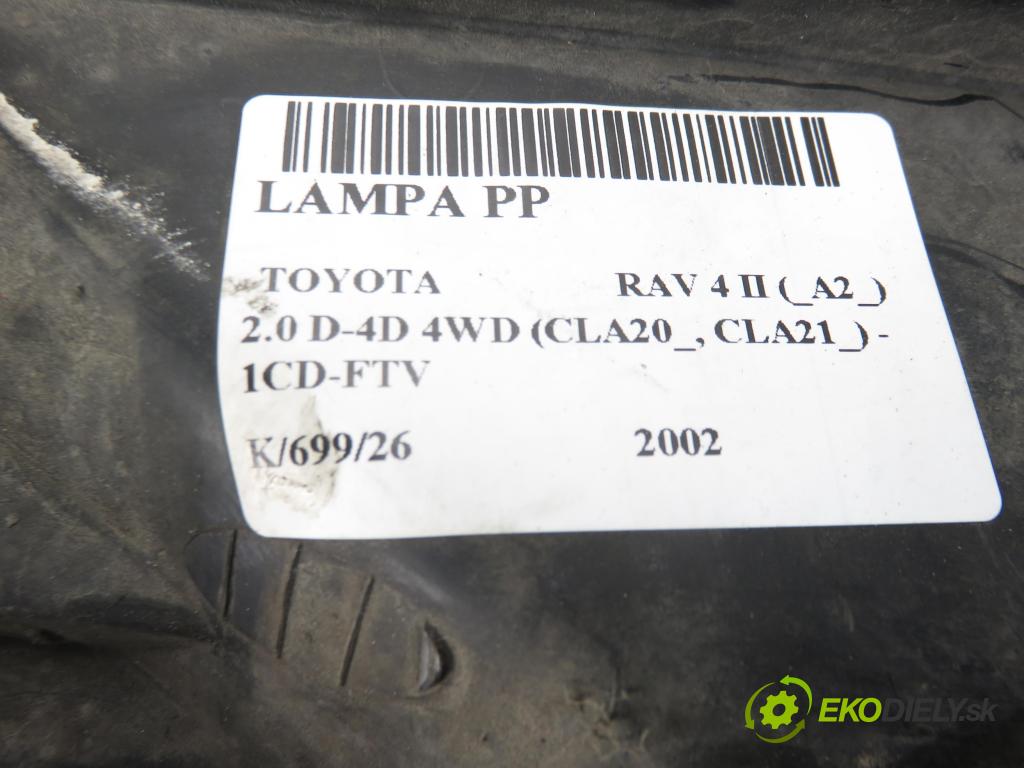 TOYOTA RAV 4 II (_A2_) SUV 2002 85,00 2.0 D-4D 4WD 116 - 1CD-FTV 1995,00 Svetlo PP