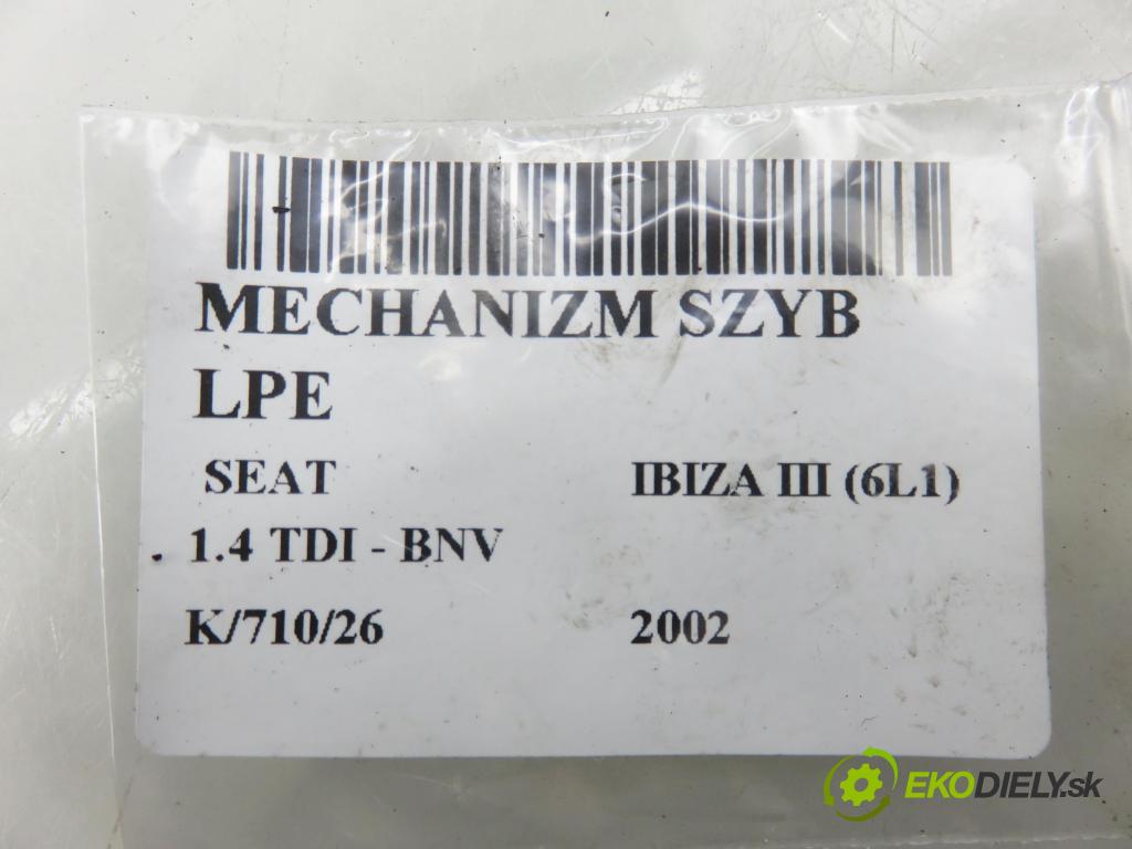 SEAT IBIZA III (6L1) HB 2006 59,00 1.4 TDI - BNV 1422,00 Motorček sťahovania okien LP 6L2959802A