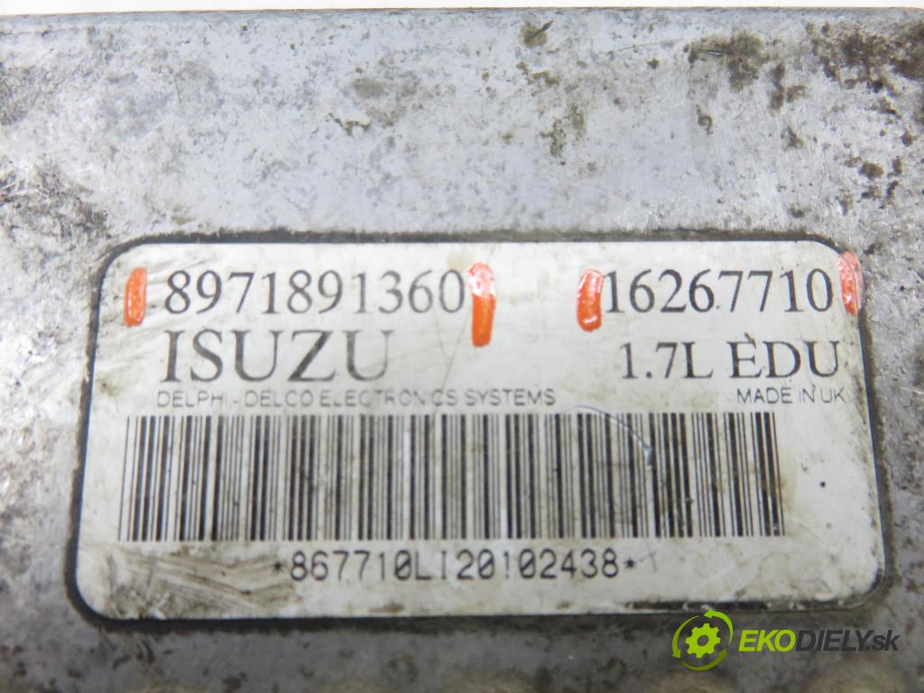 OPEL ASTRA G liftback (T98) HB 2002 55,00 1.7 DTI 16V - Y 17 DT 1686,00 řídící jednotka pumpy 8971891360 ; 1627710