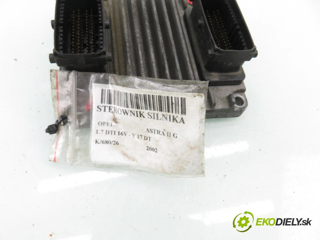 OPEL ASTRA G liftback (T98) HB 2002 55,00 1.7 DTI 16V - Y 17 DT 1686,00 Riadiaca jednotka Motor 12212819 ; 8973065751