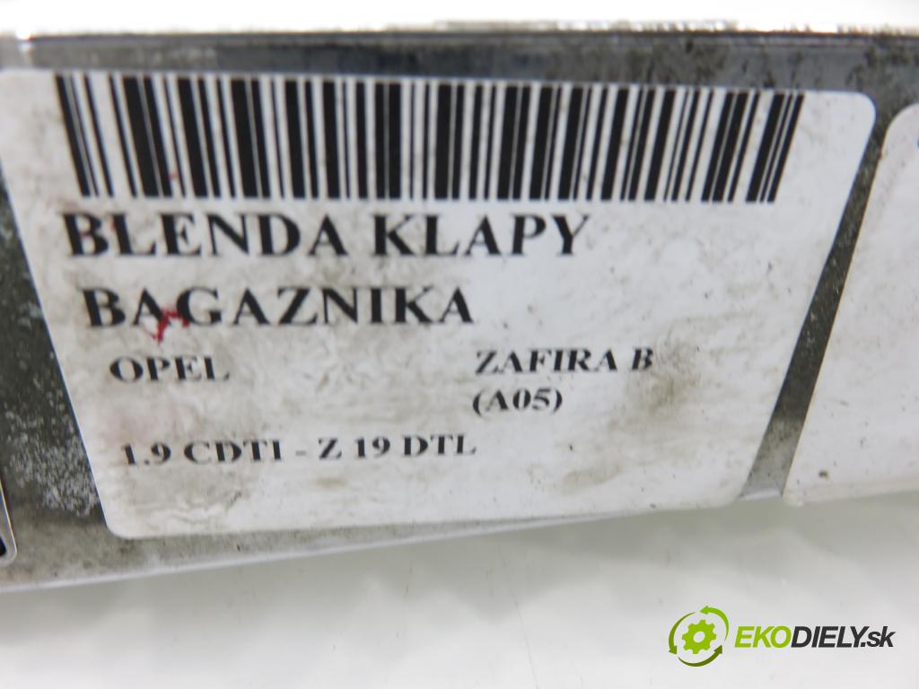 OPEL ZAFIRA B (A05) MINIVAN 2007 74,00 1.9 CDTI 8V 101 - Z 19 DTL 1910,00 zadní část - čelo dveří kufr 13137862
