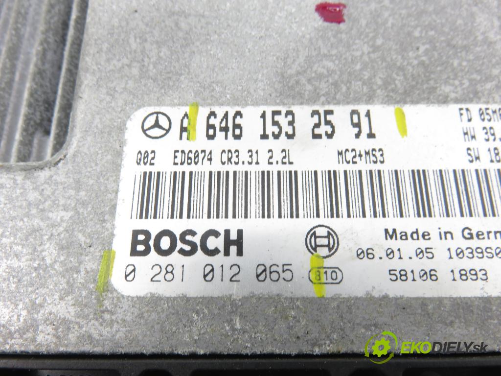 MERCEDES-BENZ VITO / MIXTO Skrzynia (W639) FURGON 2006 0,00 109 CDI - OM 646.980 2148,00 řídící jednotka motora 6461532591 ; 0281012065