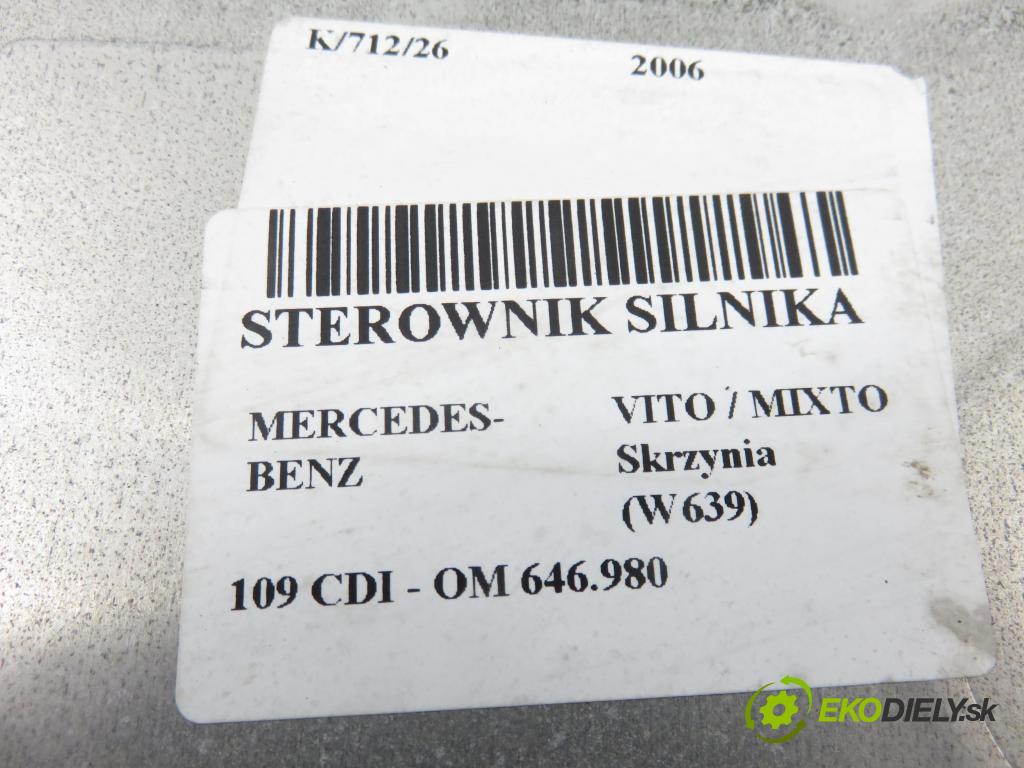 MERCEDES-BENZ VITO / MIXTO Skrzynia (W639) FURGON 2006 0,00 109 CDI - OM 646.980 2148,00 řídící jednotka motora 6461532591 ; 0281012065