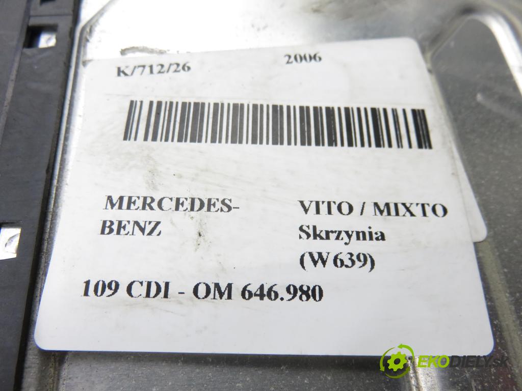 MERCEDES-BENZ VITO / MIXTO Skrzynia (W639) FURGON 2006 0,00 109 CDI - OM 646.980 2148,00 MODUL SAM 6395450201