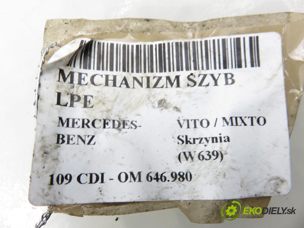 MERCEDES-BENZ VITO / MIXTO Skrzynia (W639) FURGON 2006 0,00 109 CDI - OM 646.980 2148,00 mechanismus oken 0130821941