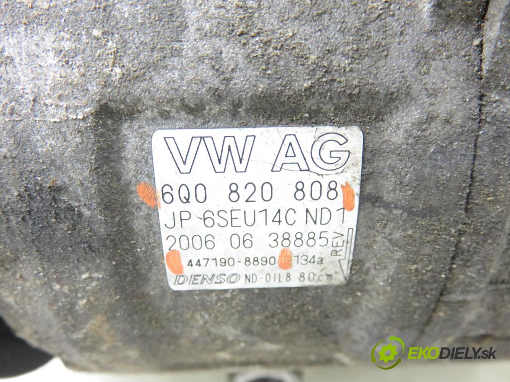 SEAT IBIZA III (6L1) HB 2006 59,00 1.4 TDI - BNV 1422,00 KOMPRESOR: klimatizace 6Q0820808 ; 4471908890 (Kompresor klimatizace)