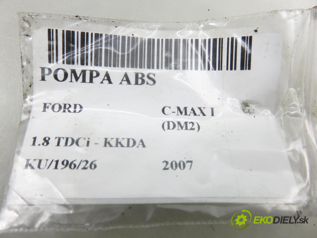 FORD C-MAX (DM2) MINIVAN 2007 85,00 1.8 TDCi 115 1753,00 pumpa ABS 10097001243 ; 3M512M110JA ; 10020700714 (Pumpa ABS)