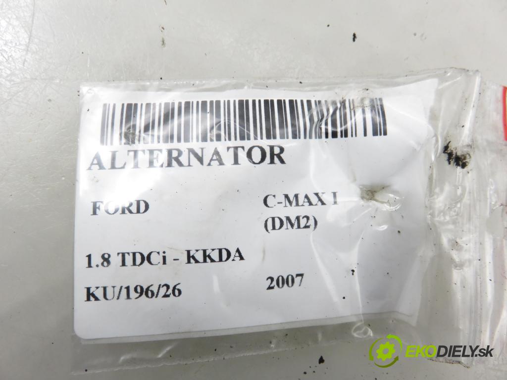 FORD C-MAX (DM2) MINIVAN 2007 85,00 1.8 TDCi 115 1753,00 Alternátor 4M5T10300LB ; MS1012100920 (Alternátor)