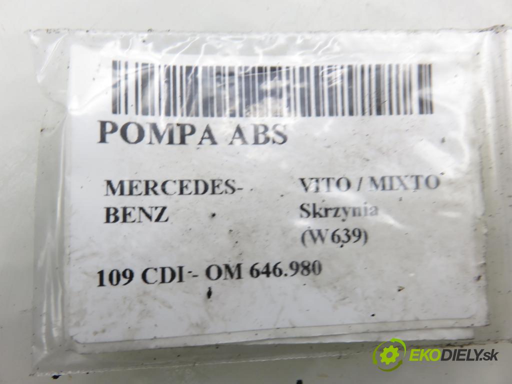MERCEDES-BENZ VITO / MIXTO Skrzynia (W639) FURGON 2006 0,00 109 CDI - OM 646.980 2148,00 pumpa ABS 0265950159 ; 0014460989 ; 0265225346 (Pumpa ABS)