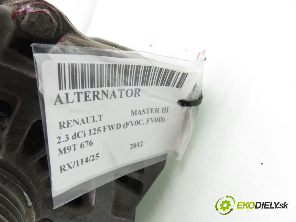RENAULT MASTER III Skrzynia (FV) FURGON 2012 92,00 2.3 dCi 125 FWD (FV0C, FV0D) - M9T 676 2298,00 Alternátor A003TX0481 ; 231001822R (Alternátor)