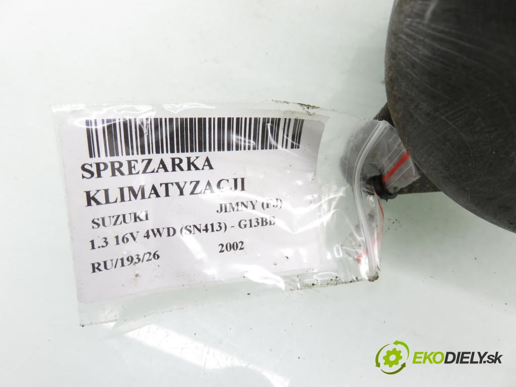 SUZUKI JIMNY (FJ) TERENOWY 2002 59,00 1.3 16V 4WD (SN413) - G13BB 1298,00 KOMPRESOR: klimatizace 9520077GA0 (Kompresor klimatizace)