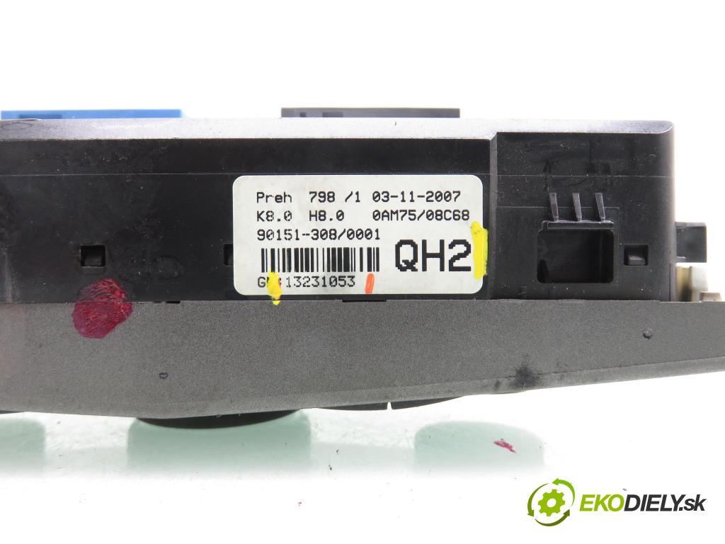 OPEL ZAFIRA B (A05) MINIVAN 2007 74,00 1.9 CDTI 8V 101 - Z 19 DTL 1910,00 Panel topení KLIMATRONIK 13231053QH