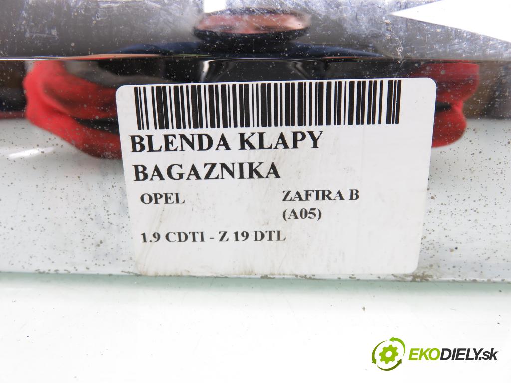 OPEL ZAFIRA B (A05) MINIVAN 2006 74,00 1.9 CDTI 8V 101 - Z 19 DTL 1910,00 Zadné čelo dverí kufor